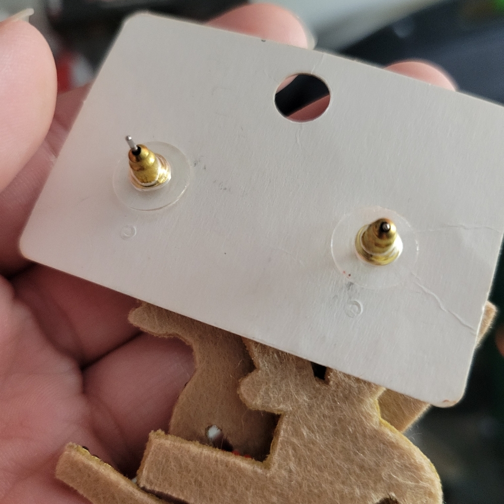 Reindeer Earrings - Picture 2 of 2
